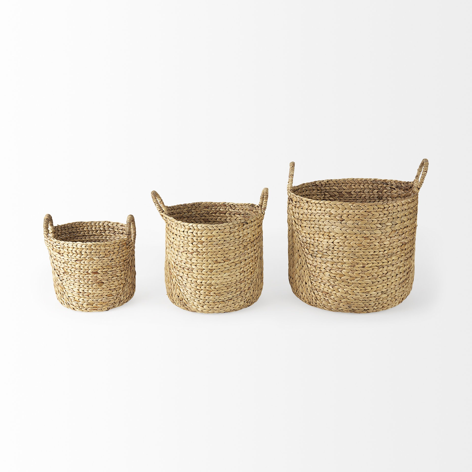 Braided Wicker Storage Basket Set