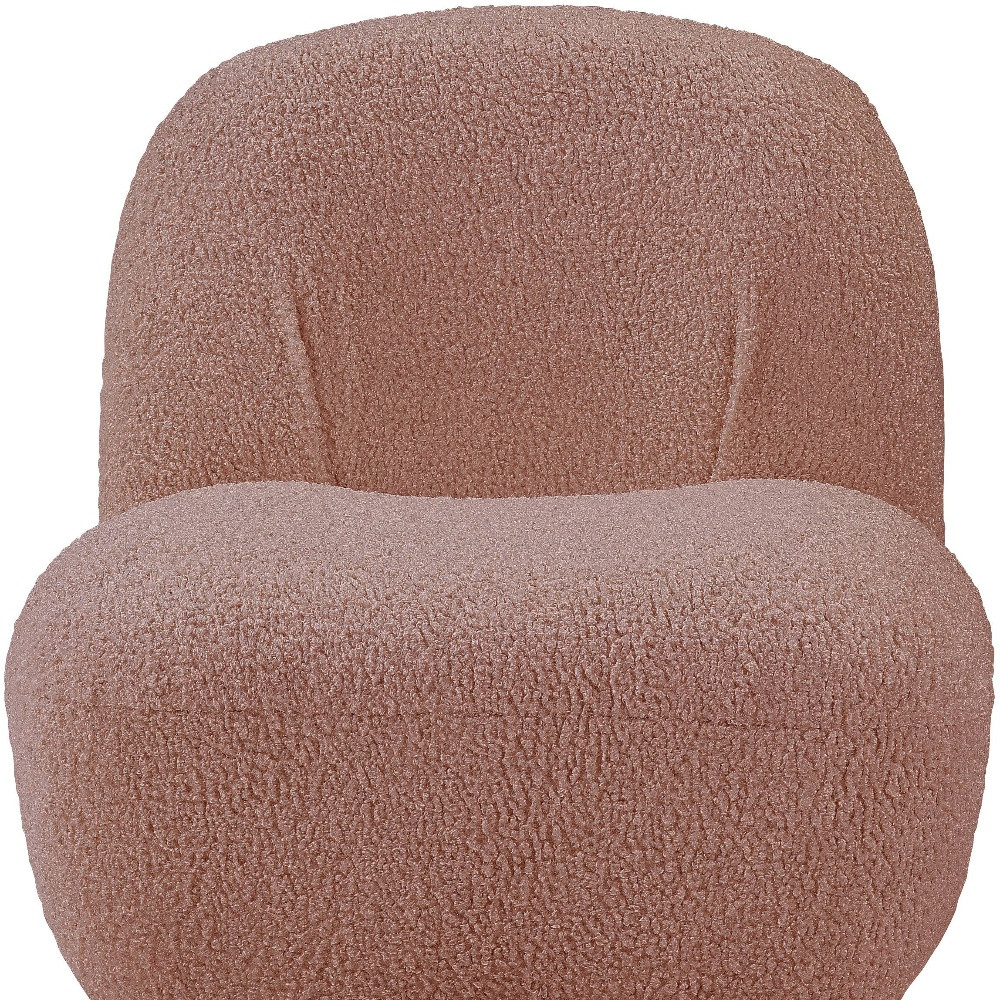 Pink Sherpa Swivel Slipper Chair