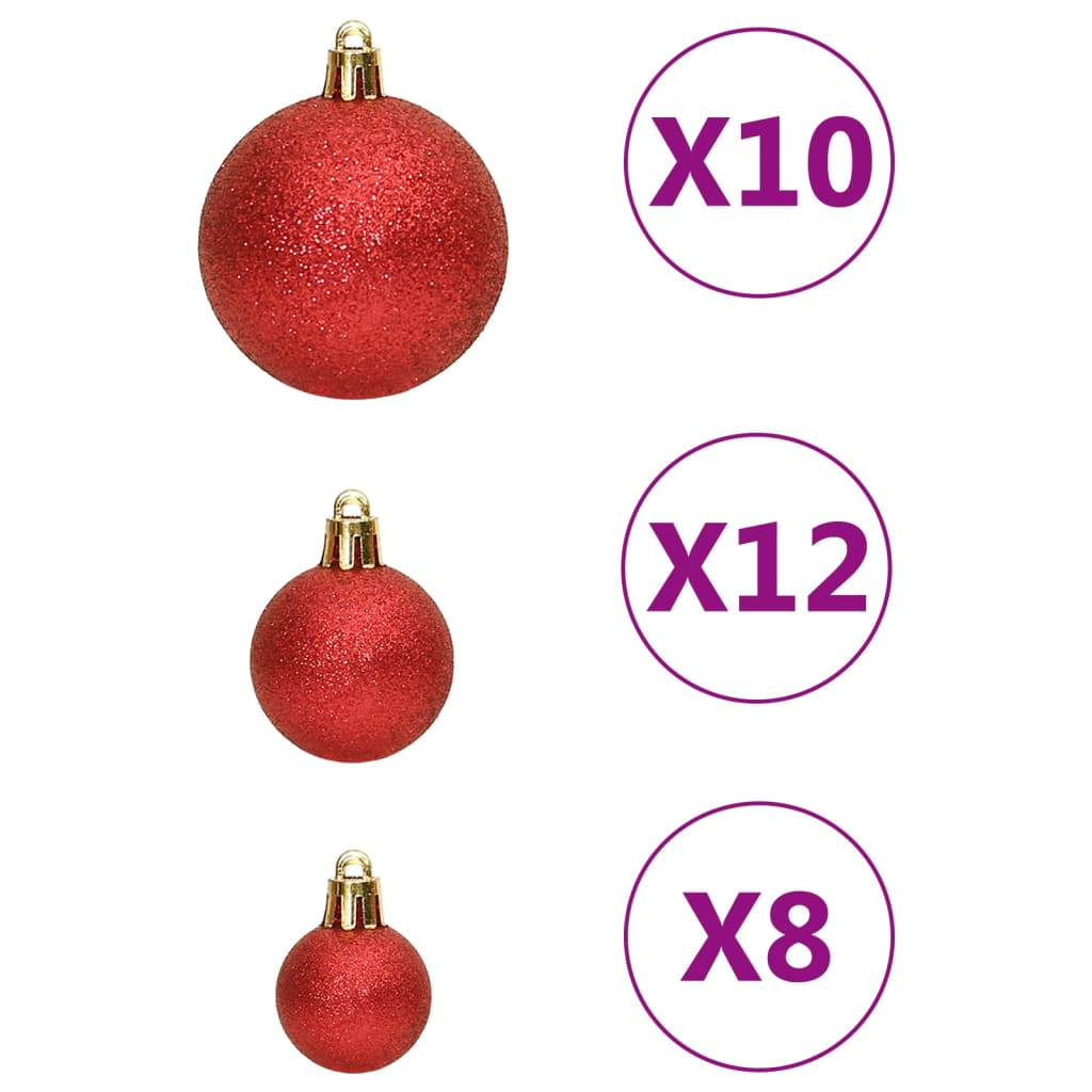 Christmas Red Bauble 111-Piece Set