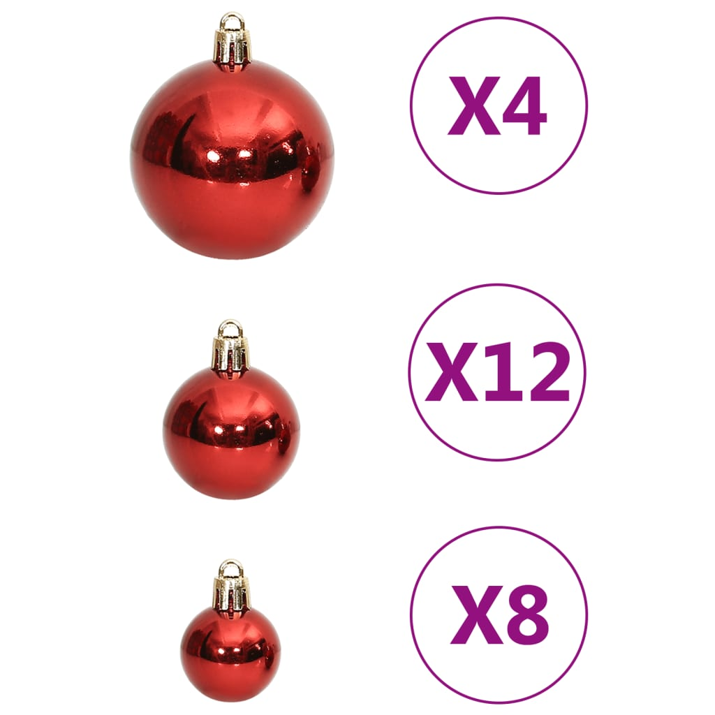 Christmas Red Bauble 111-Piece Set