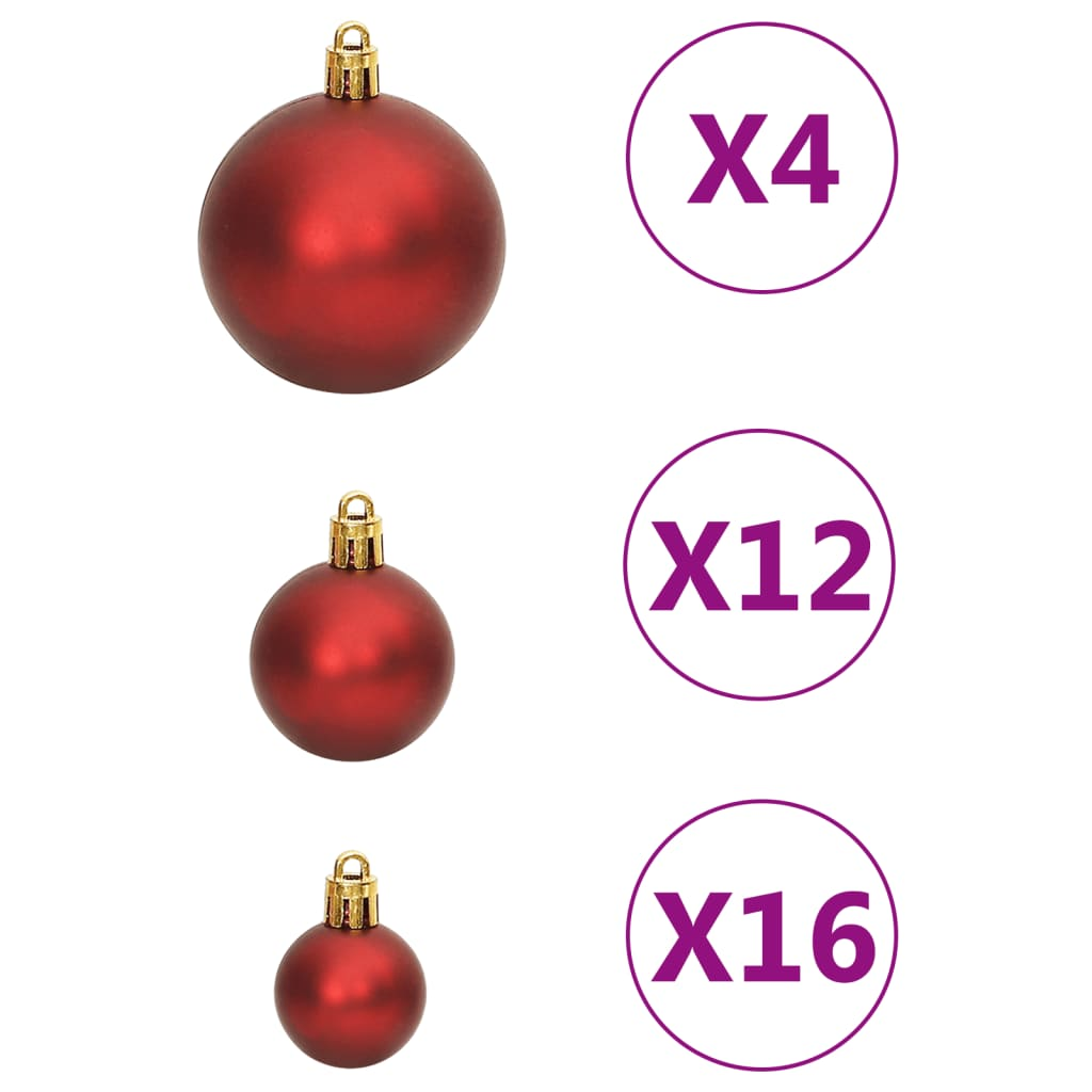 Christmas Red Bauble 111-Piece Set