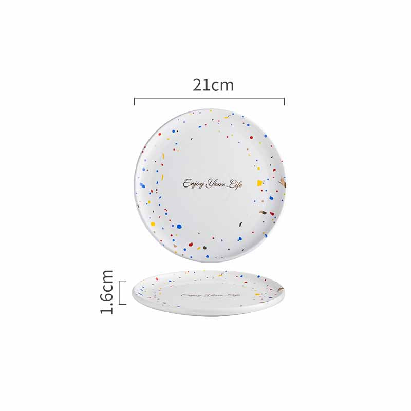 White Ceramic Speckled Dinnerware