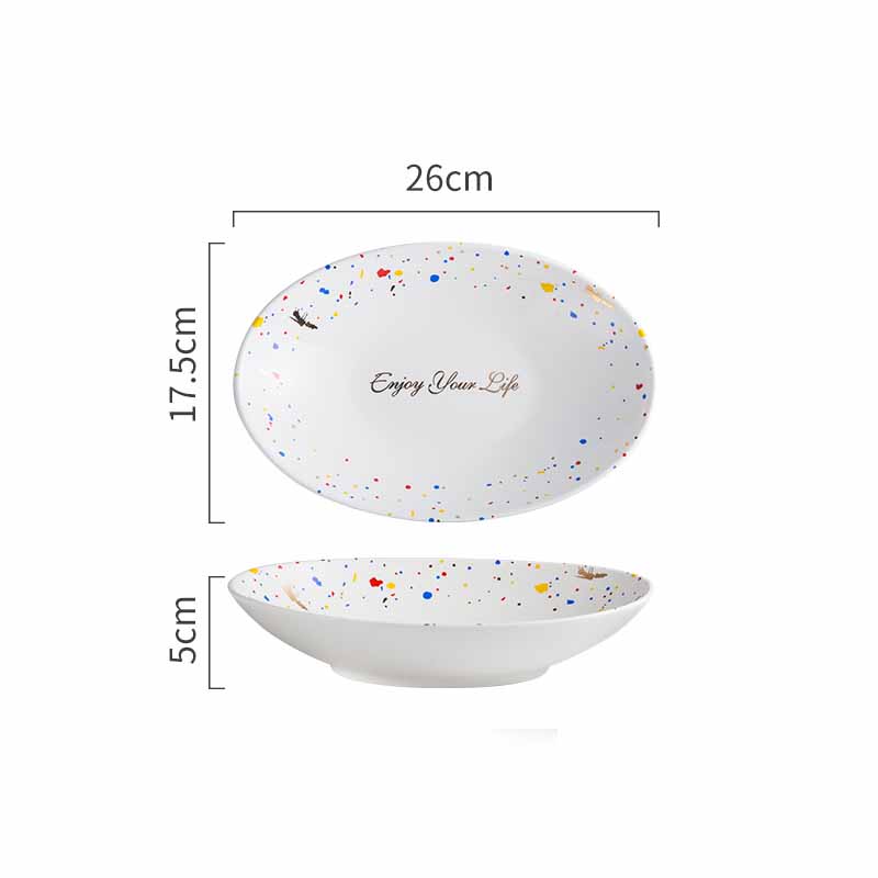 White Ceramic Speckled Dinnerware