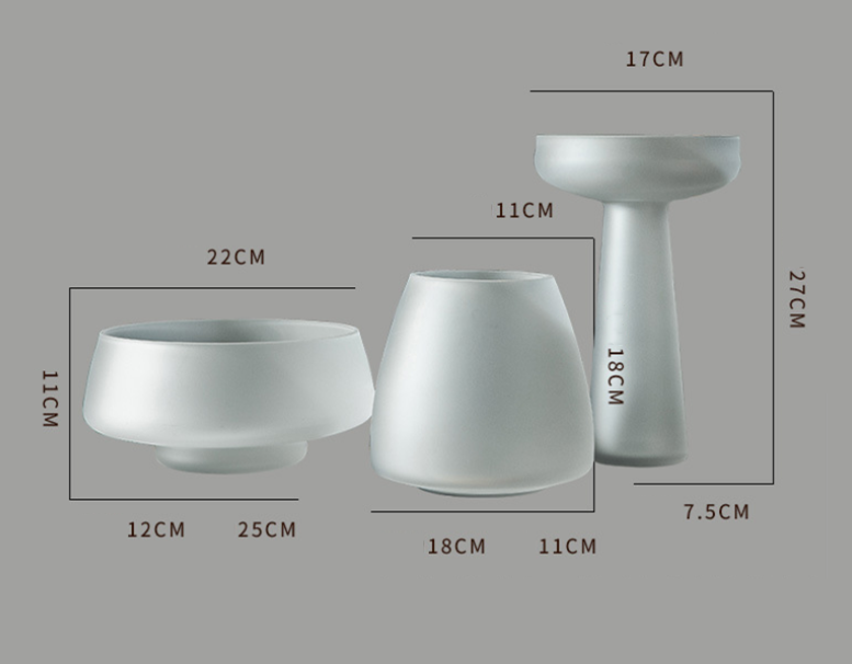 Frosted Luxe Glass Vases