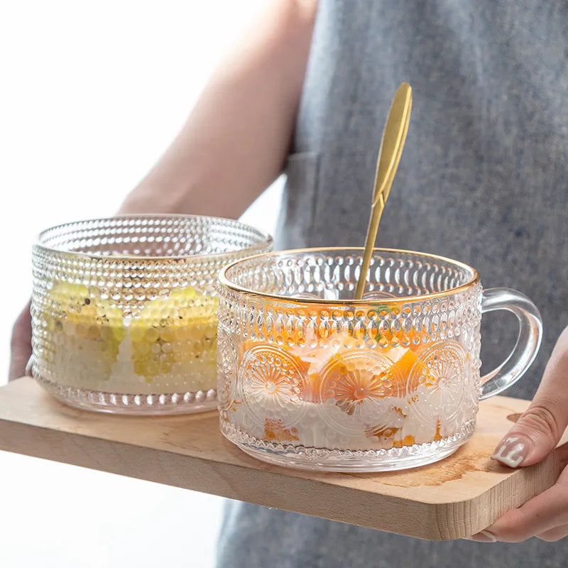 Regal Reflections Embossed Pattern Glass Mug