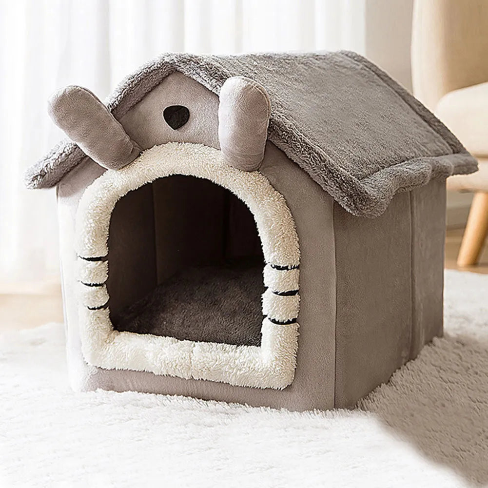 Fluffy Ears Plush Pet House