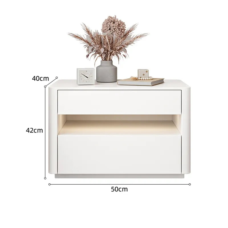 Luxury White Bedside Table
