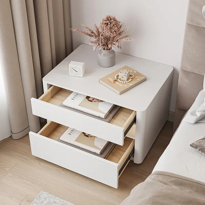Luxury White Bedside Table