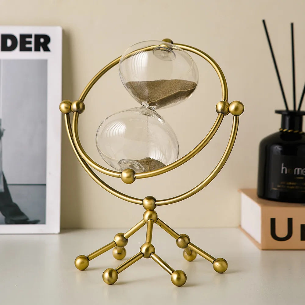 Elegance in Motion Iron Frame Rotary Hourglass