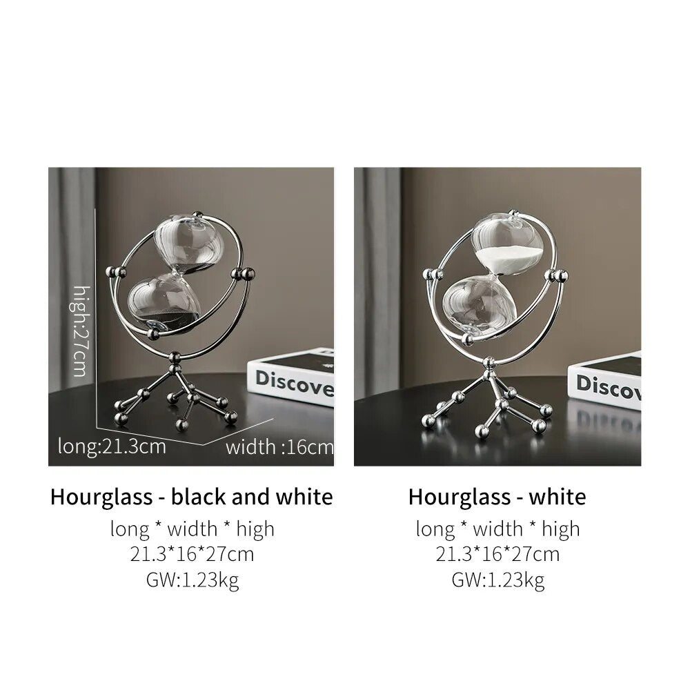 Elegance in Motion Iron Frame Rotary Hourglass
