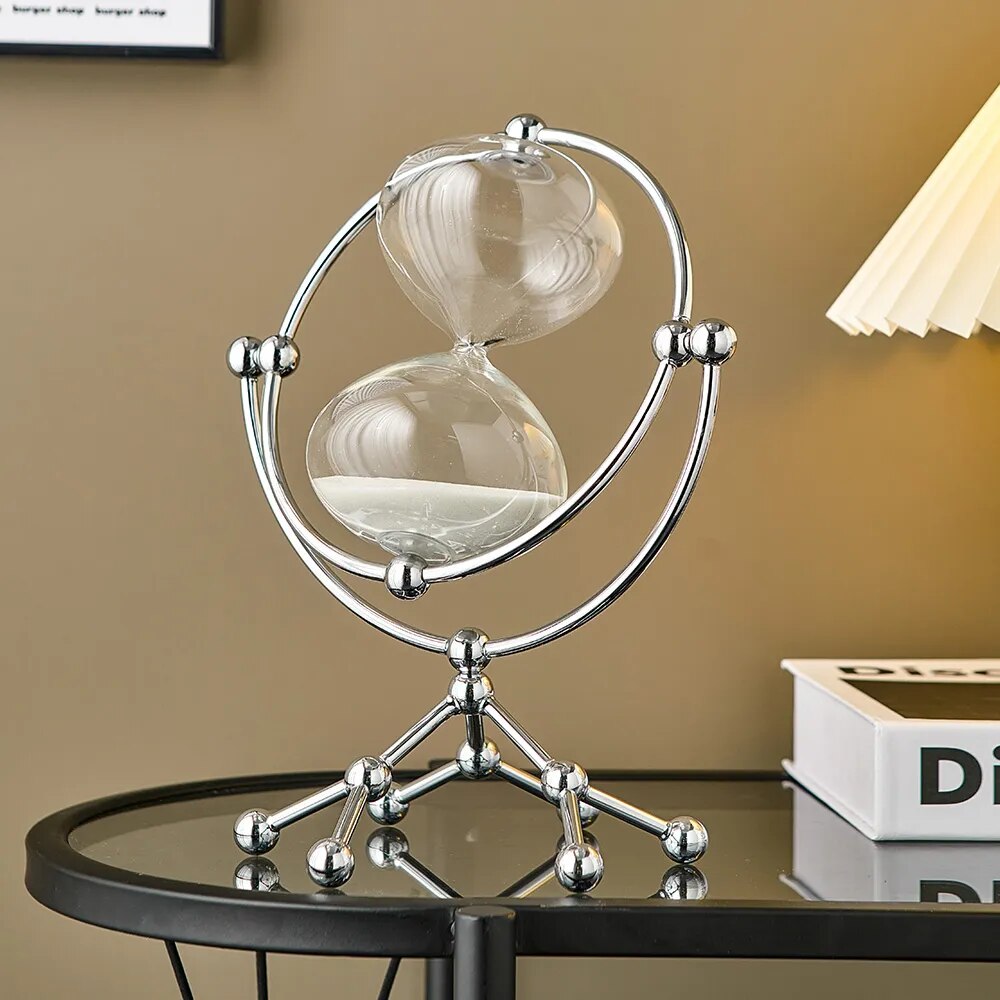 Elegance in Motion Iron Frame Rotary Hourglass