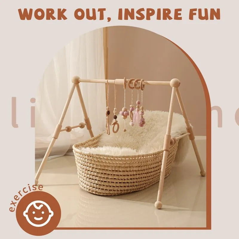 Baby Wooden Rattle Toy