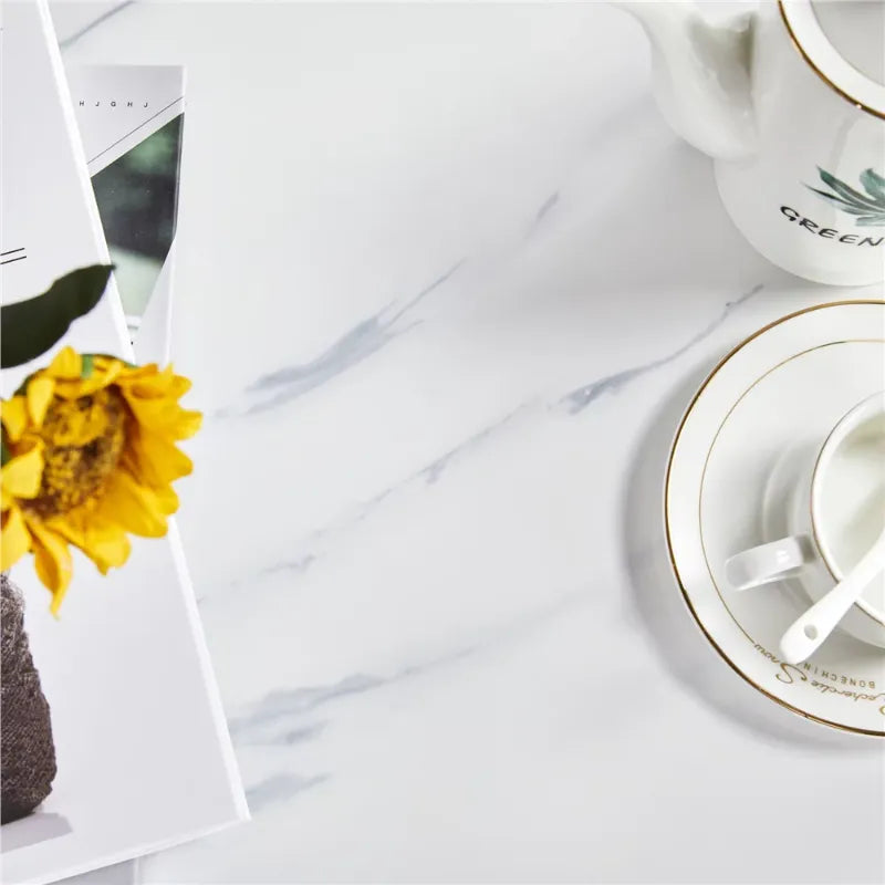 Faux Marble Modern Round Marble Coffee Table