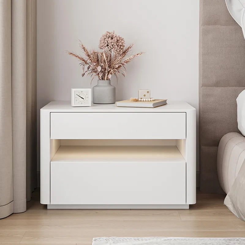 Luxury White Bedside Table