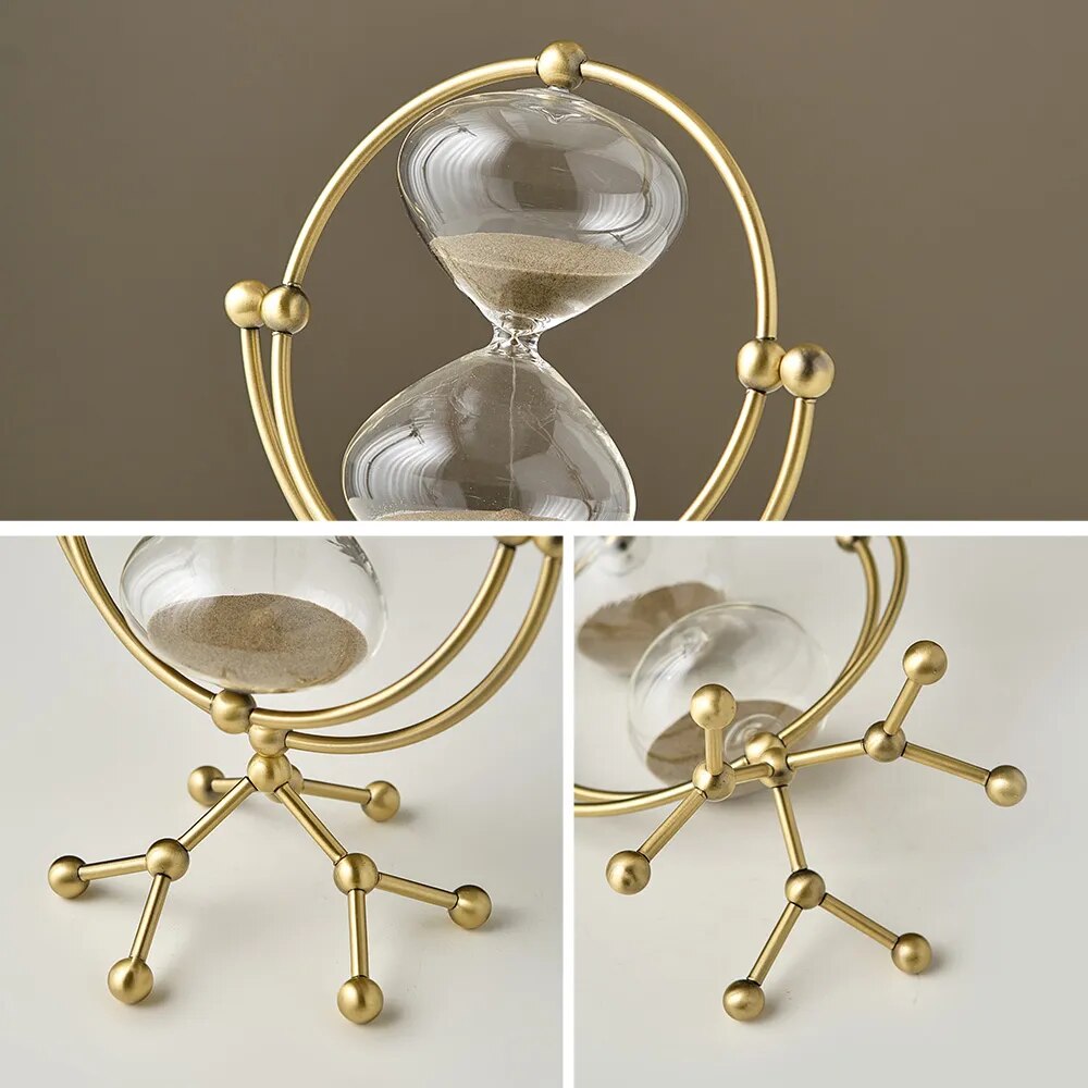Elegance in Motion Iron Frame Rotary Hourglass