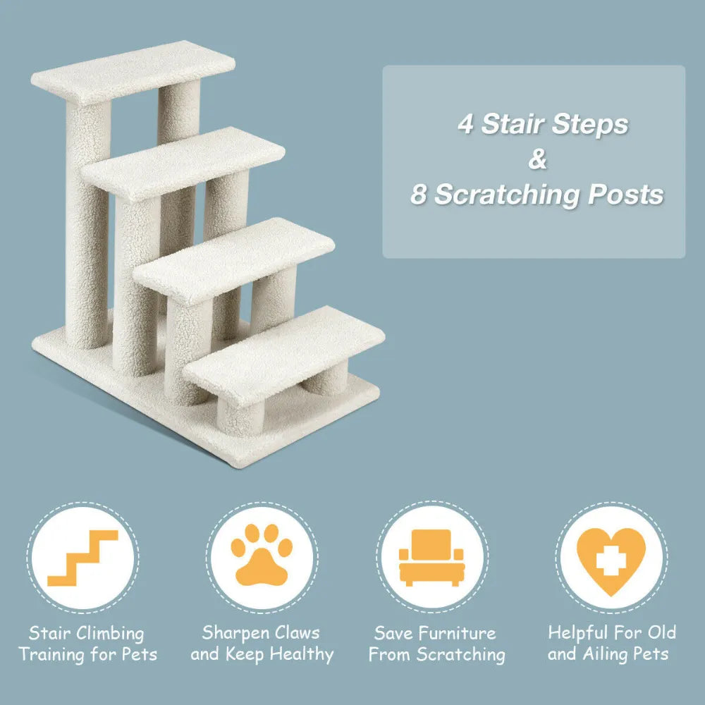 Pet Carpeted Ladder Ramp