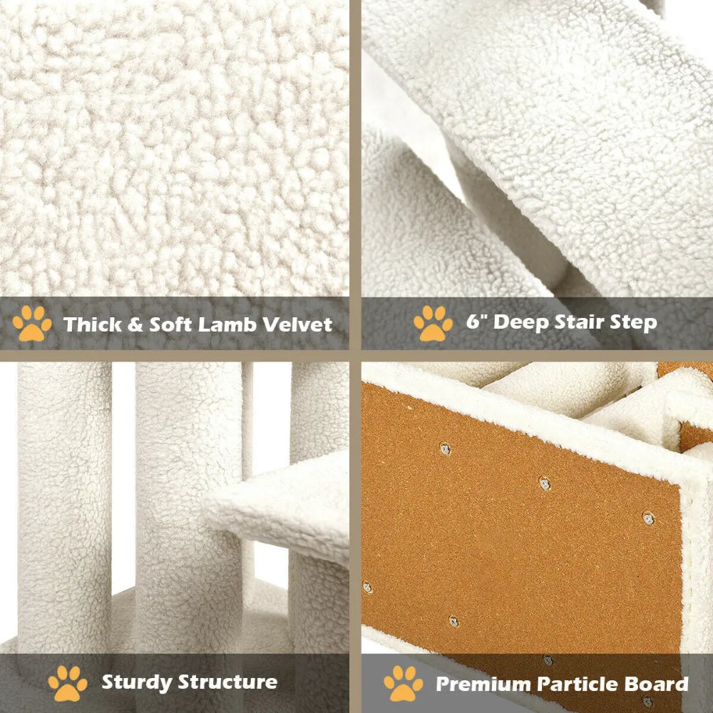 Pet Carpeted Ladder Ramp