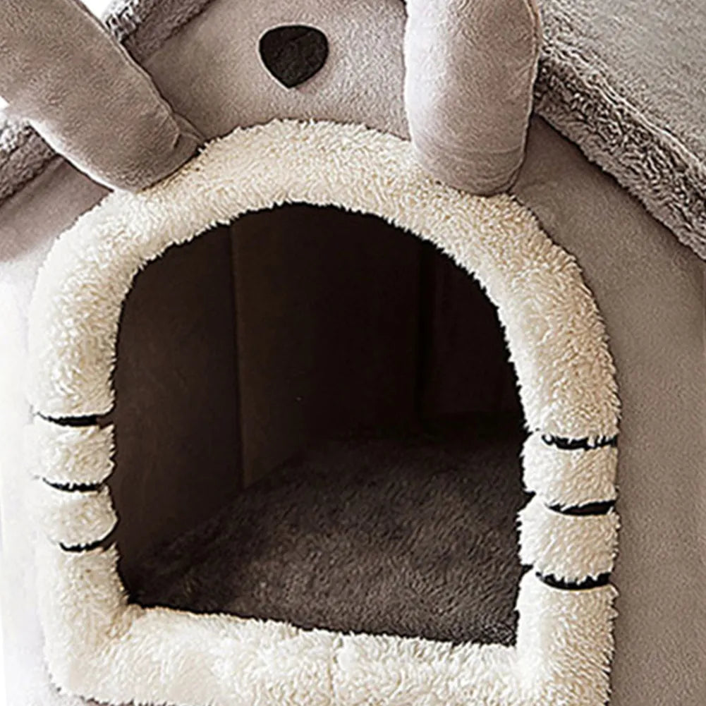 Fluffy Ears Plush Pet House