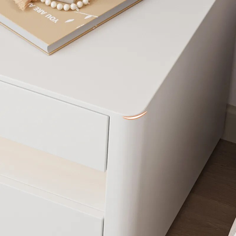 Luxury White Bedside Table