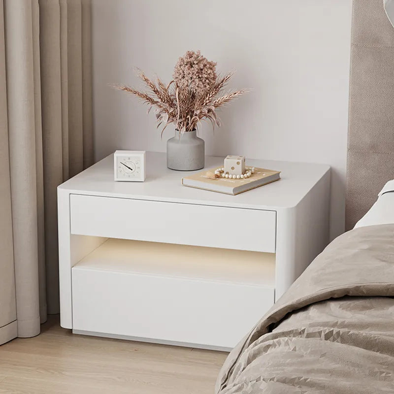 Luxury White Bedside Table