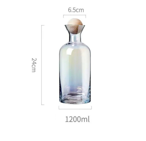 SphereLux Glass Water Carafe and Cup Set