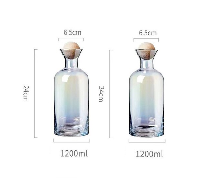 SphereLux Glass Water Carafe and Cup Set