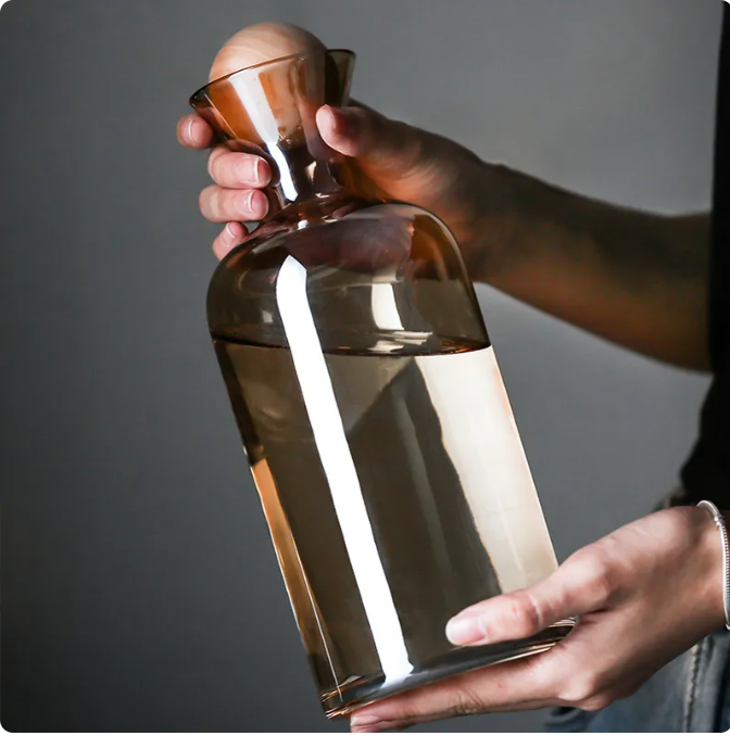 SphereLux Glass Water Carafe and Cup Set