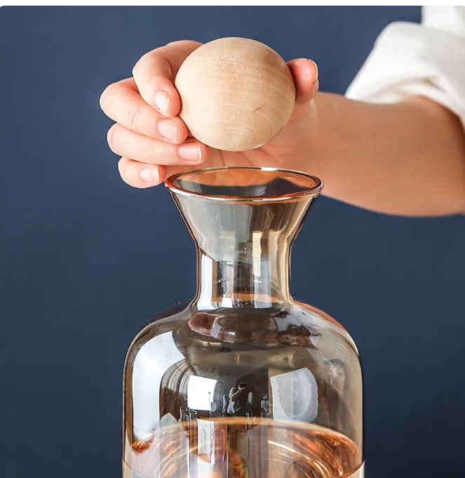 SphereLux Glass Water Carafe and Cup Set