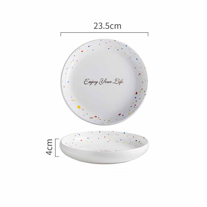 White Ceramic Speckled Dinnerware