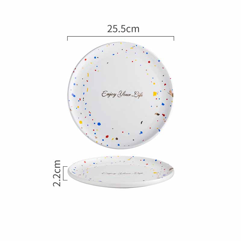 White Ceramic Speckled Dinnerware