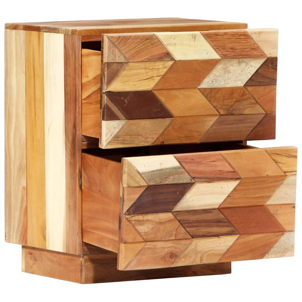 vidaXL Solid Reclaimed Wood Bedside Cabinet | 15.7"x11.8"x19.7"