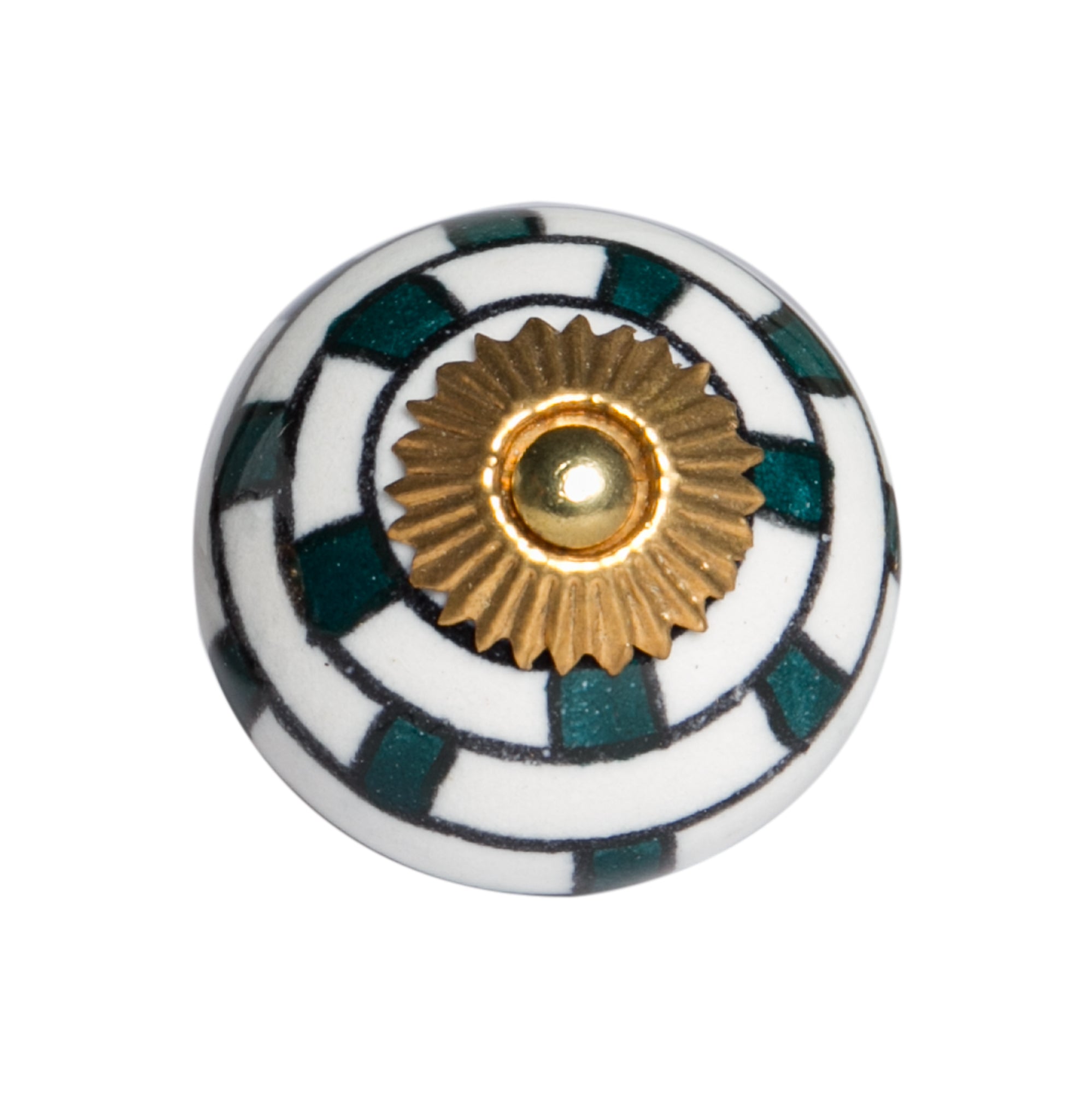 Charming Green and Gold Set of 8 Knobs-1