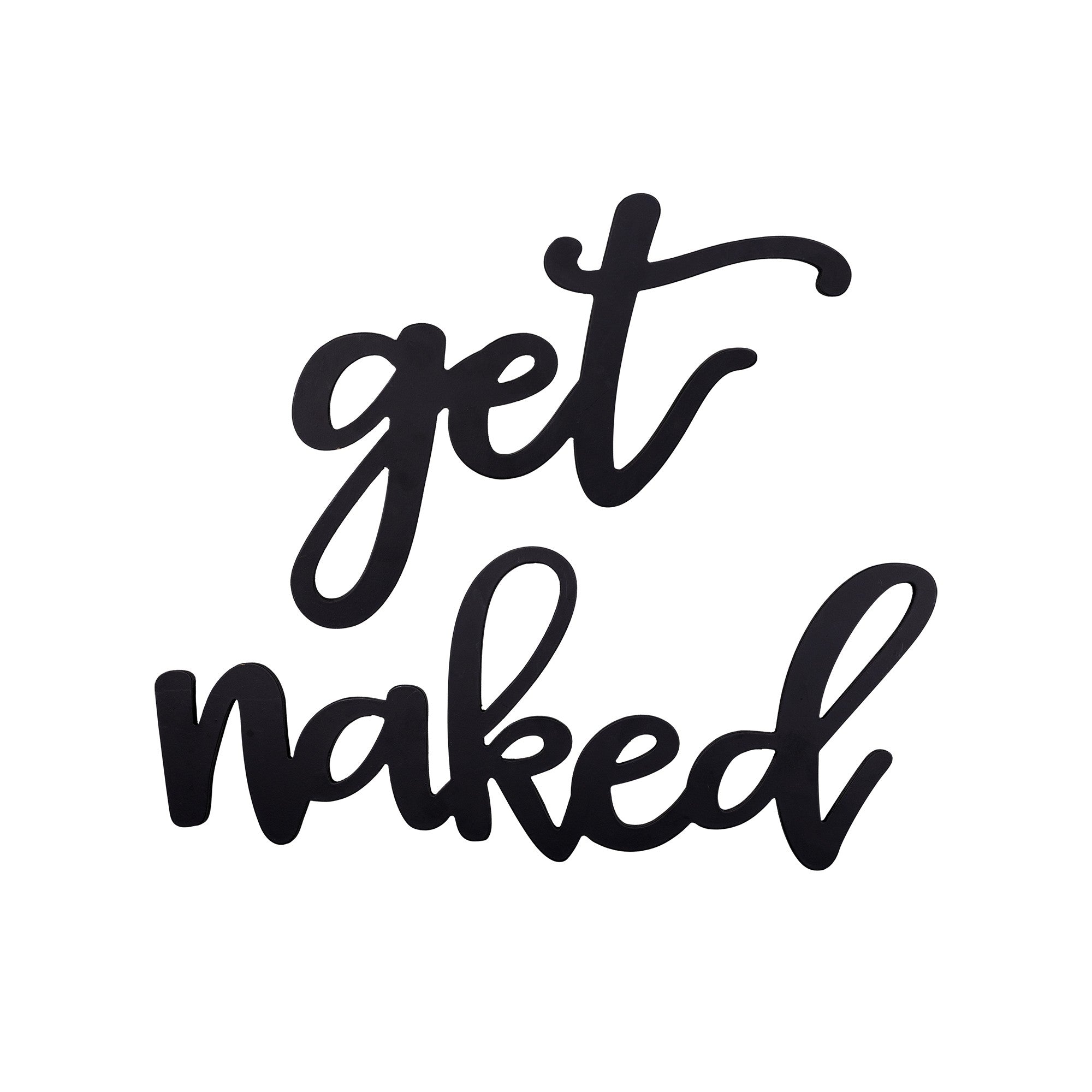 Black Metal Get Naked Wall Sign-0