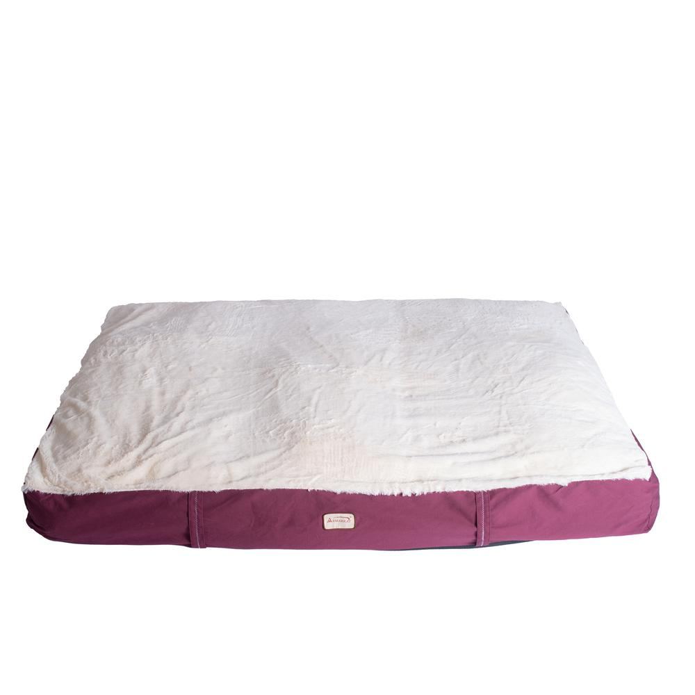 Burgundy/Ivory Medium Pet Bed Mat