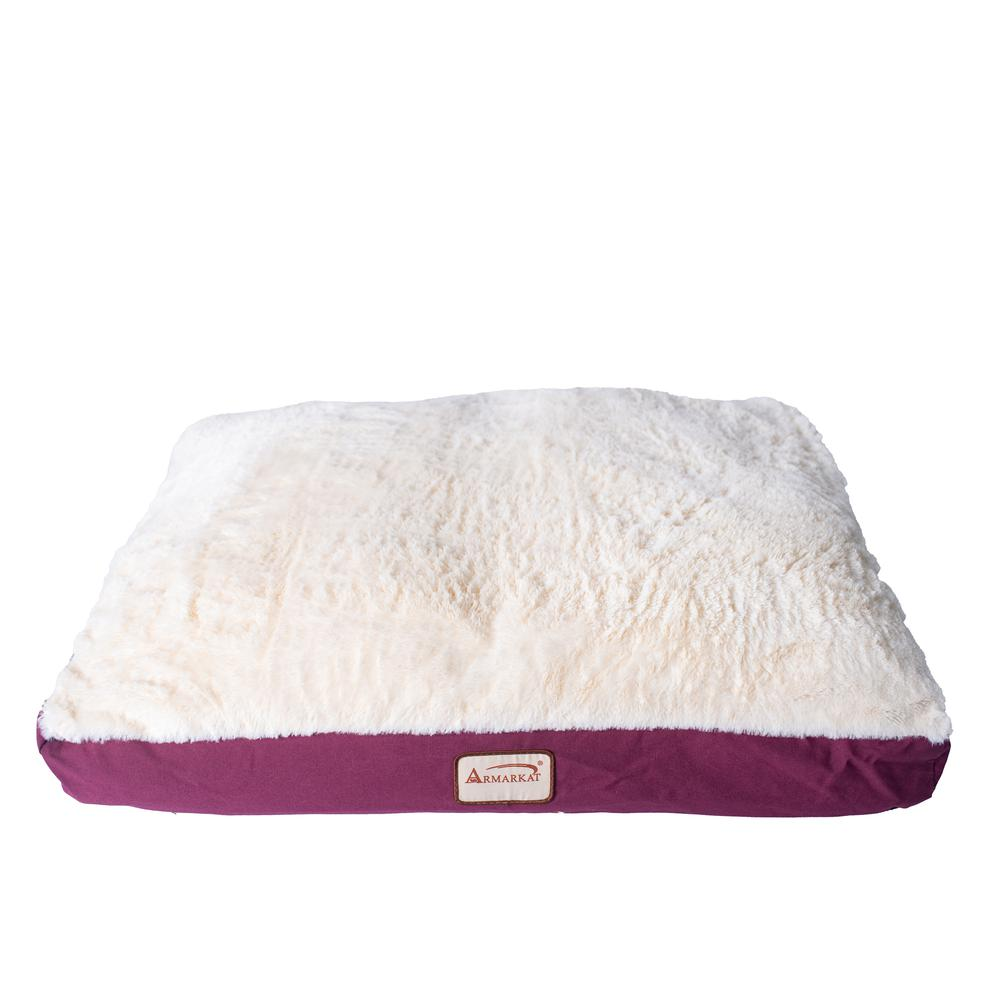 Burgundy/Ivory Medium Pet Bed Mat
