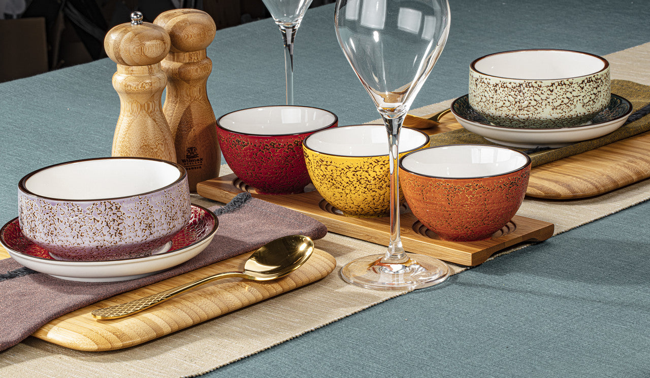 Red Porcelain Bowl 6.5" | 16.5 Cm 34 Fl Oz | 1000 Ml