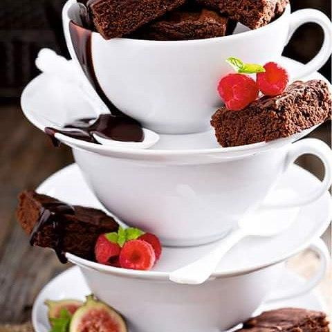 White 8 Oz Tea Cup & 6" Saucer Set Of 6 In Gift Box
