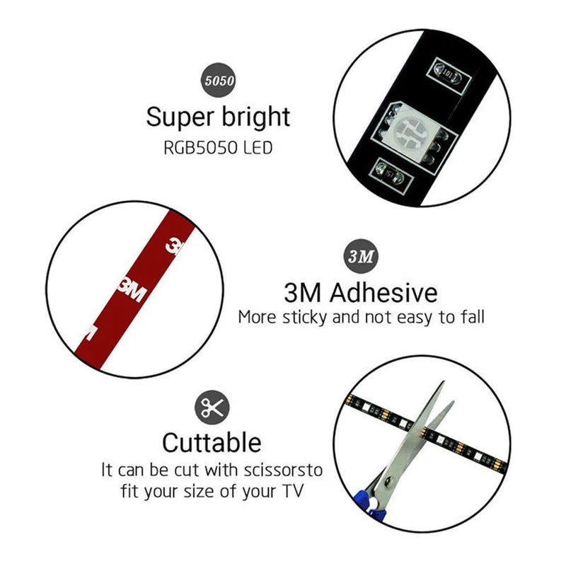 32FT Smart RGB Strip Lights Music-Synced, App Remote Control