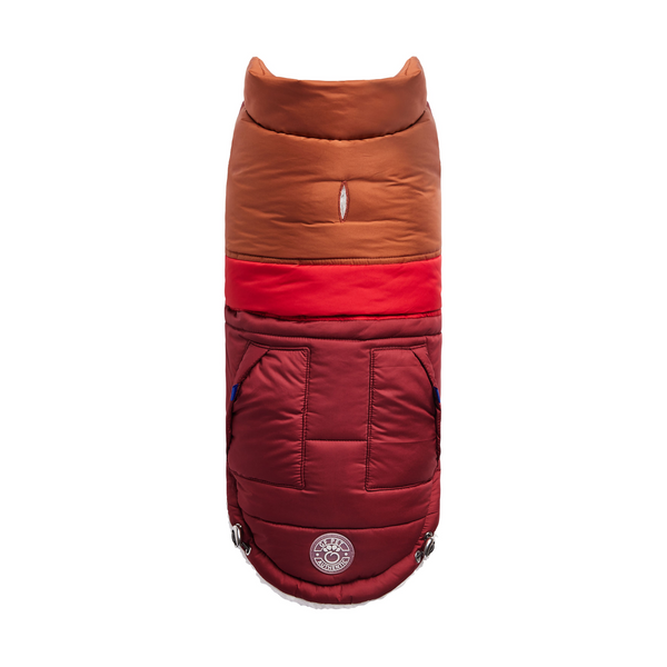 Dark Red Retro Puffer