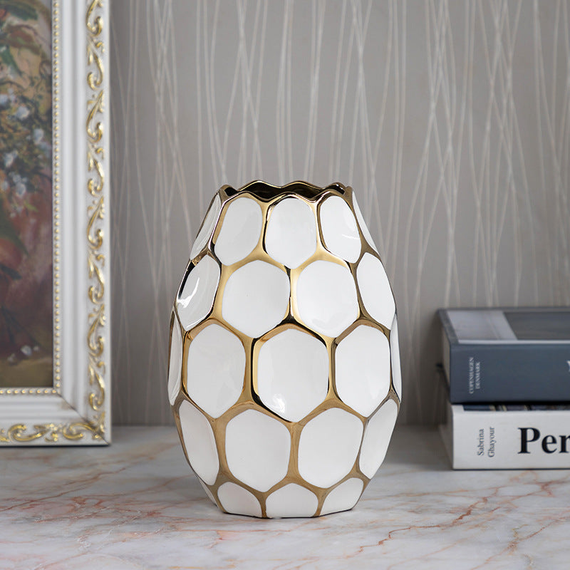 Honeycomb Ceramic Vase