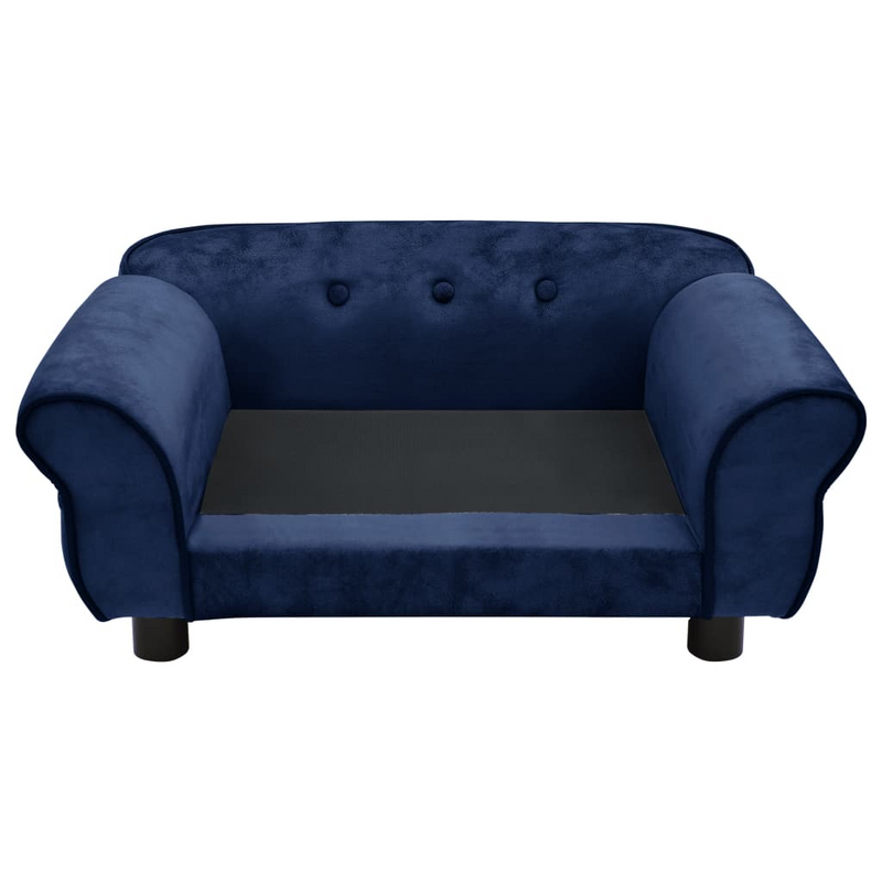 vidaXL Dog Sofa Blue 28.3"x17.7"x11.8" Plush