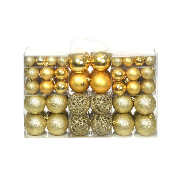 Christmas Gold Ball Ornament 100-Piece Set