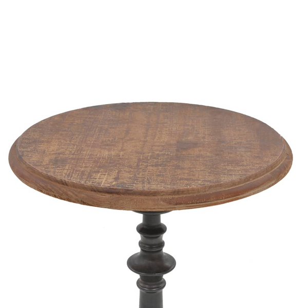 vidaXL End Table Solid Wood Fir 15.7"x25.2" Brown