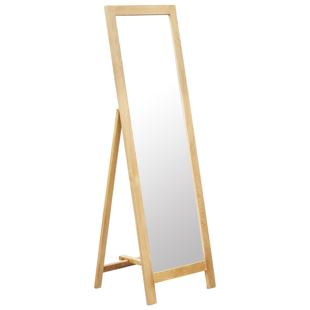 Solid Oak Wood Freestanding Mirror | 18.8"x18.3"x59"