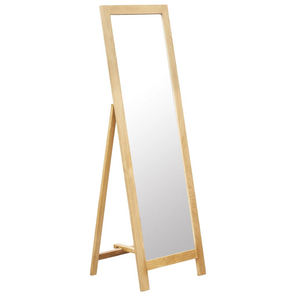 Solid Oak Wood Freestanding Mirror | 18.8"x18.3"x59"
