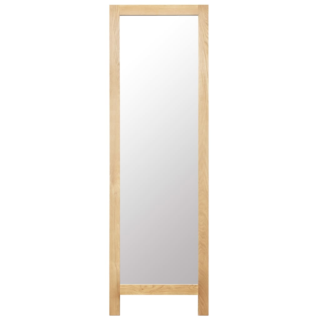Solid Oak Wood Freestanding Mirror | 18.8"x18.3"x59"