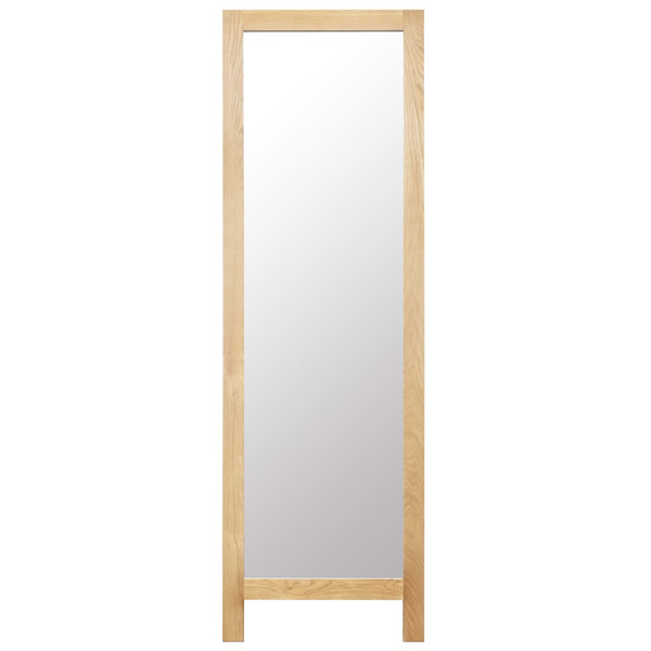 Solid Oak Wood Freestanding Mirror | 18.8"x18.3"x59"
