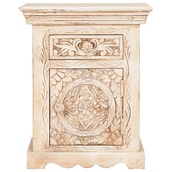 vidaXL Bedside Cabinet 15.7"x11.8"x19.7" Solid Mango Wood