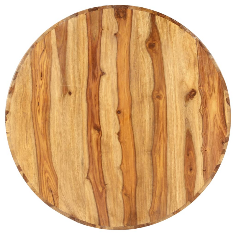 vidaXL Round Coffee Table 25.6"x11.8" Solid Sheesham Wood
