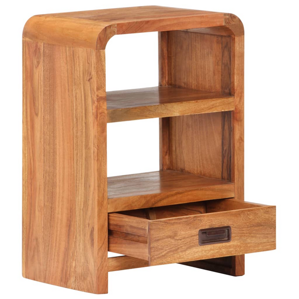 vidaXL Bedside Table 15.7"x11.8"x23.6" Solid Acacia Wood Honey Finish